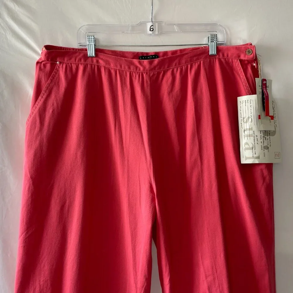 NWT Ca. Sual By Ca Sport Womens Coral High Rise Stretch Capri Pant Size 2X - Picture 2 of 9